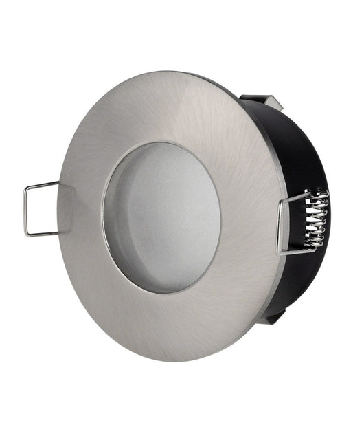Supporto Porta Faretto Da Incasso Lampadine Led Mr16 Par16 Rotondo Acciaio 75mm         