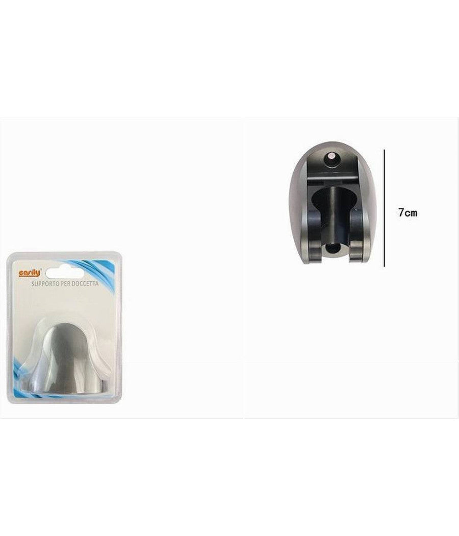 Supporto Staffa A Muro Per Doccetta Soffione Doccia Universale 7cm Bicolore 87140         