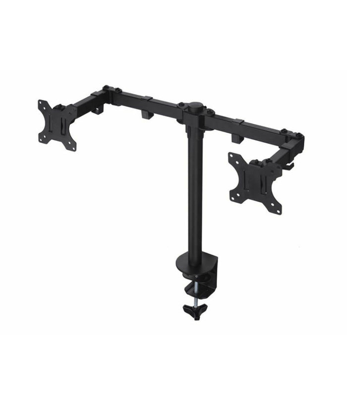 Supporto Staffa Montaggio Per Doppio Monitor Tv Da Scrivania Da 15" A 27" 16kg         