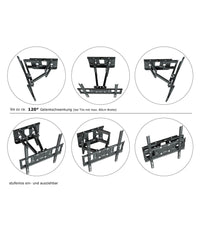 Supporto Staffa Parete Braccio Muro Tv Lcd Tft Led Plasma 26-55" 56 Kg         