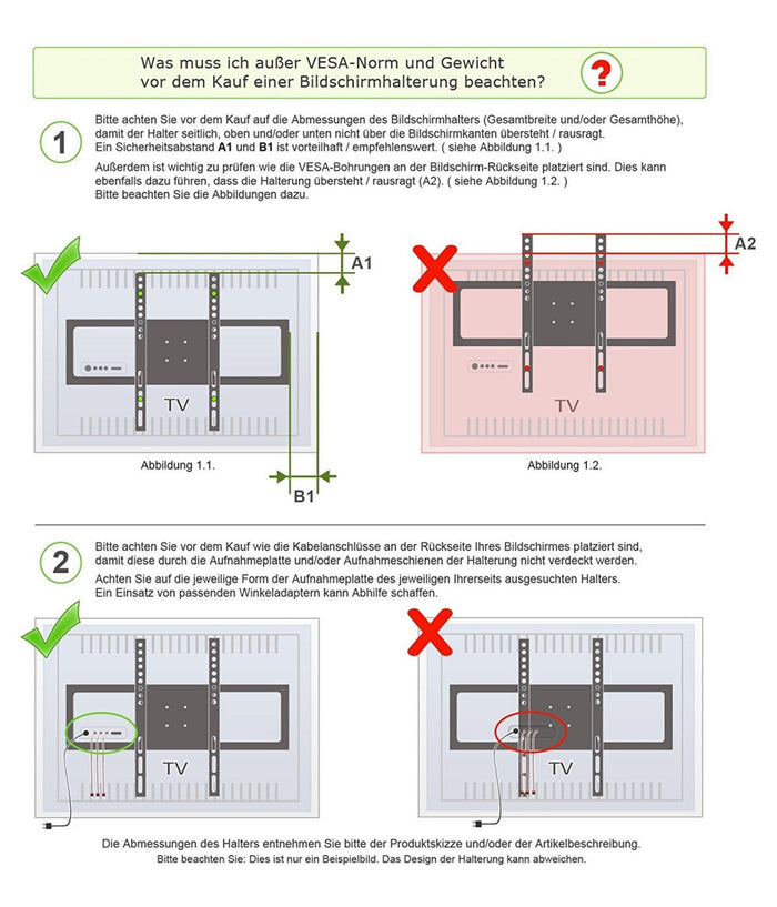 Supporto Staffa Parete Braccio Muro Tv Lcd Tft Led Plasma 26-55" 56 Kg         