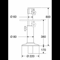 SUPPORTO TELESCOPICO MM.380/800