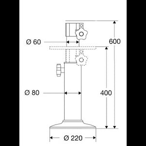 SUPPORTO TELESCOPICO MM.400/600