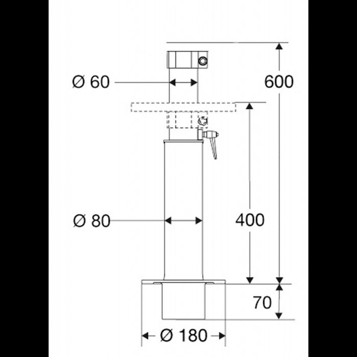 SUPPORTO TELESCOPICO MM.400/600