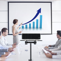 Supporto a treppiede per proiettore con altezza regolabile vassoio inclinabile, Supporto per laptop multifunzionale-Forniture per presentazioni