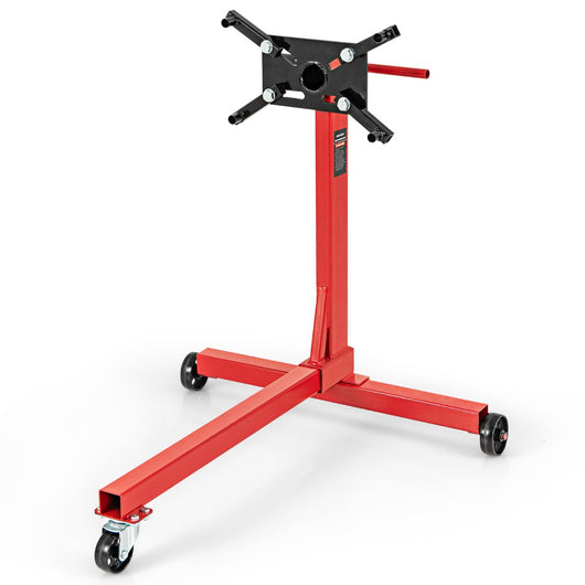 Cavalletto per motore 340kg con testa rotante a 360¡ã4 bracci regolabili-Supporto motore pesante Rosso