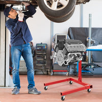 Cavalletto per motore 680kg con testa rotante a 360¡ã4 bracci regolabili, Supporto motore pesante Rosso-Accessori per veicoli