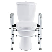 Supporto per water e bidet anziani con altezza e larghezza regolabili, Supporto per gabinetto 57-62x48x63,5-76cm-Salute e bellezza