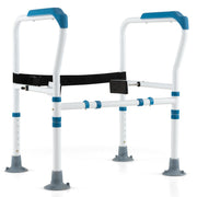 Supporto per WC bagno per anziani regolabile in altezza e larghezza, Supporto per gabinetto per anziani disabili Blu-Salute e bellezza