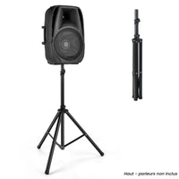 Supporti per casse DJ PA pieghevoli regolabili in altezza su 5 livelli struttura metallica inserto compatibile 35 mm nero 20_0007408