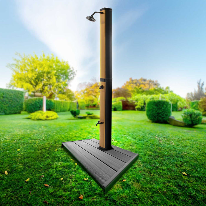 Doccia solare da giardino da 40L con pedana - Surya Gold & Dasar