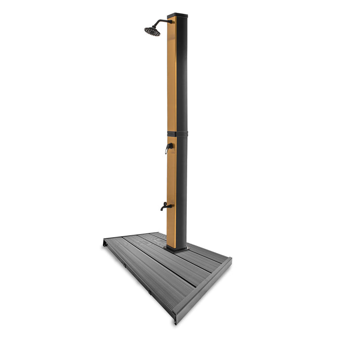 Doccia solare da giardino da 40L con pedana - Surya Gold & Dasar