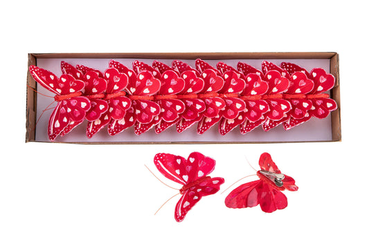 Set 24 Farfalle con Cuori Larghezza 105 cm