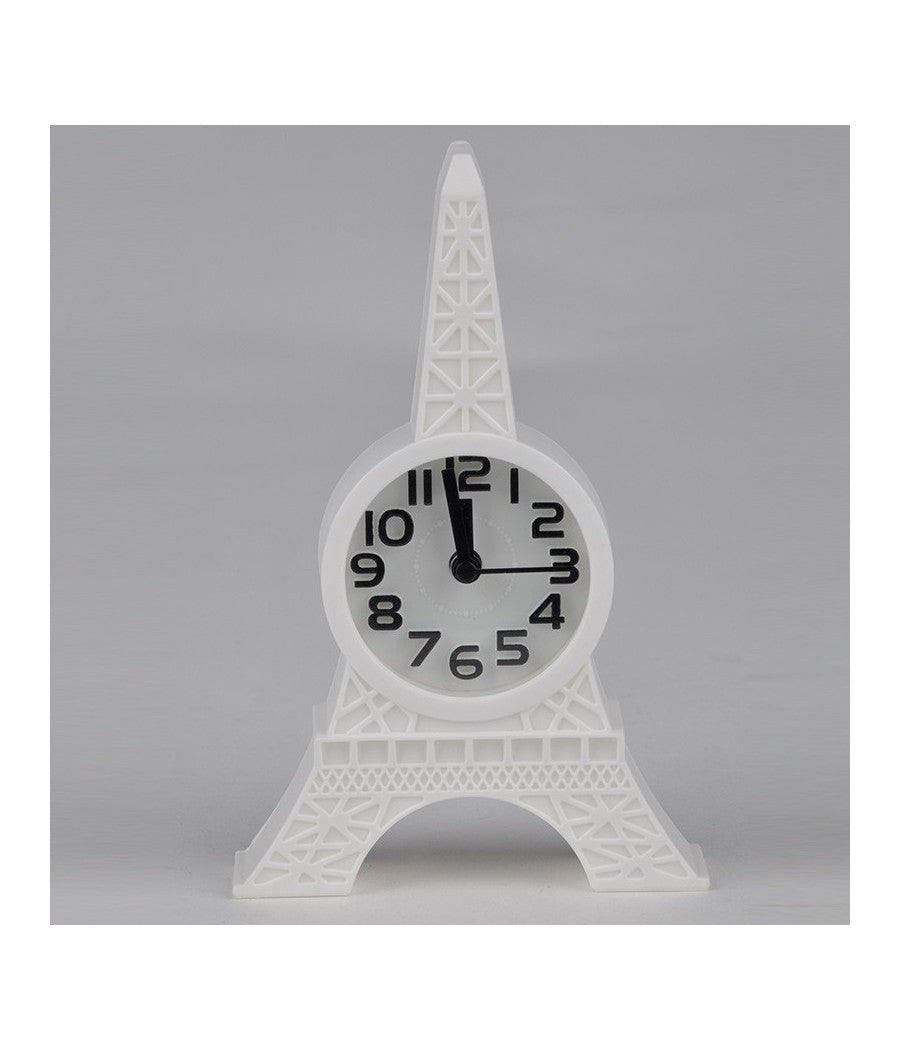 Sveglia Da Tavolo A Forma Di Torre Eiffel Parigi Analogica Allarme Colorata         