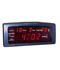 Sveglia Digitale Elettrica Orologio Luce Led Con Data Giorno Temperatura         