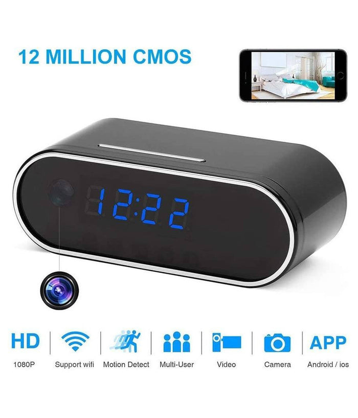Sveglia Orologio Con Telecamera Spia Nascosta Con Visione Notturna Sorveglianza         