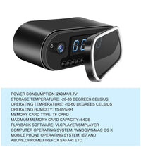 Sveglia Orologio Con Telecamera Spia Nascosta Con Visione Notturna Sorveglianza         