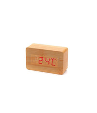 Sveglia Orologio Wooden Light Led Digital Alarm Clock Calendario Termometro         