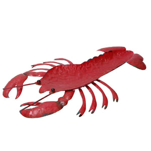 Svuotatasche metallo mare aragosta rosso cm 44,5x29,5h3