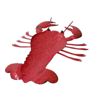 Svuotatasche metallo mare aragosta rosso cm 44,5x29,5h3