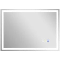 Specchio Bagno Antiappannante con Luce LED Regolabile, Speaker Bluetooth, Pulsanti Touch, 50x70 cm