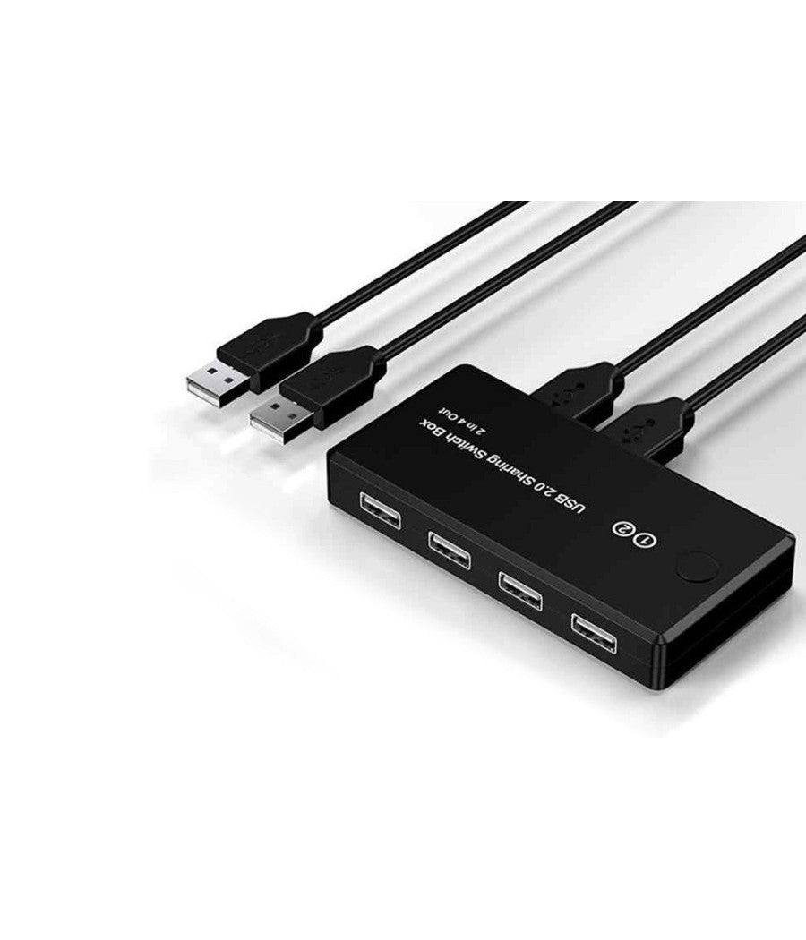 Switch Box Usb 2.0 Hub 2 Ingressi 4 Uscite Per Condividere 2 Pc Computer Q-u100         