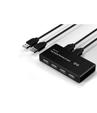 Switch Box Usb 2.0 Hub 2 Ingressi 4 Uscite Per Condividere 2 Pc Computer Q-u100         