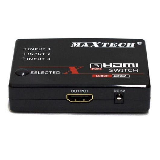 Switch Hdmi 3d 3 Ingressi 1080p Con Telecomando Per Tv Ps3 Xbox Dvd Maxtech Dk-303         