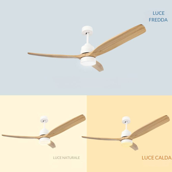 Ventilatore da soffitto led ledme 8822 white crazy con luce e telecomando