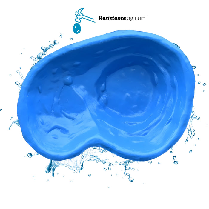 Laghetto da giardino caldonazzo azzurro litri 120 da 110x78xh28