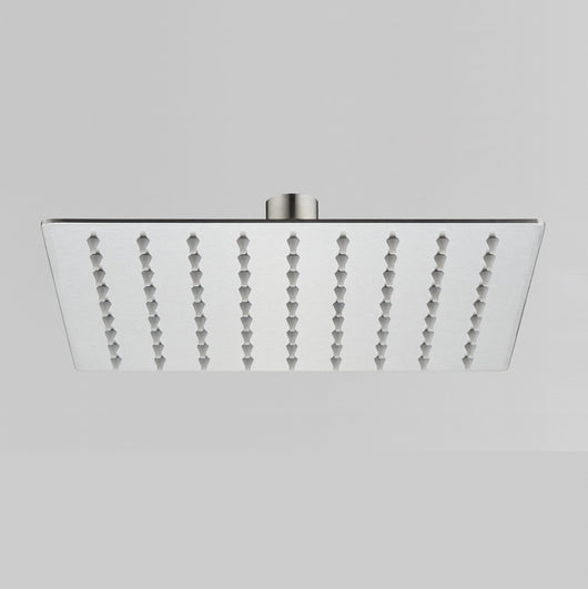 Soffione doccia ultraslim quadrato acciaio inox satinato 30x30 cm TEXAS