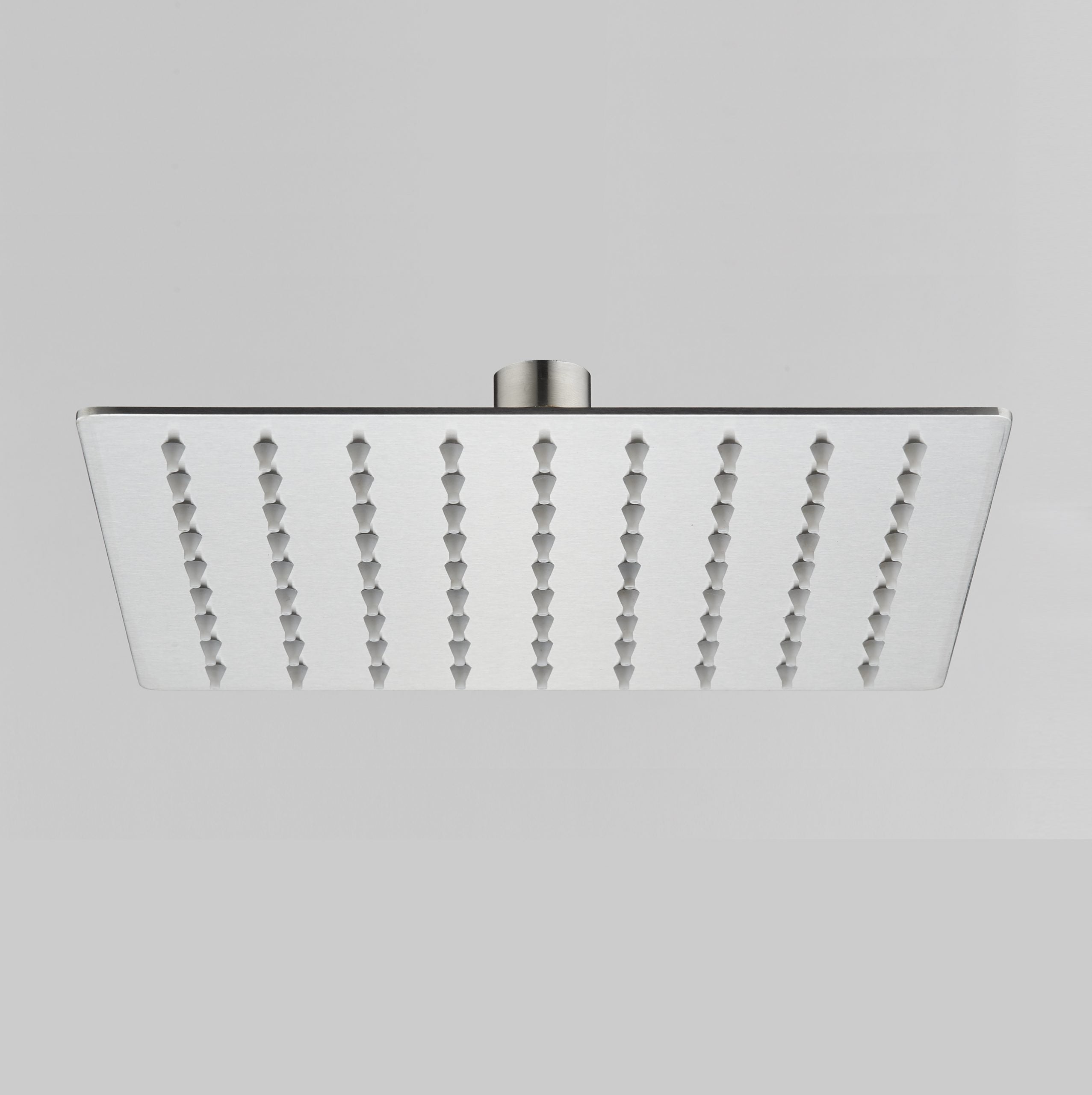 Soffione doccia ultraslim quadrato acciaio inox satinato 25x25 cm TEXAS