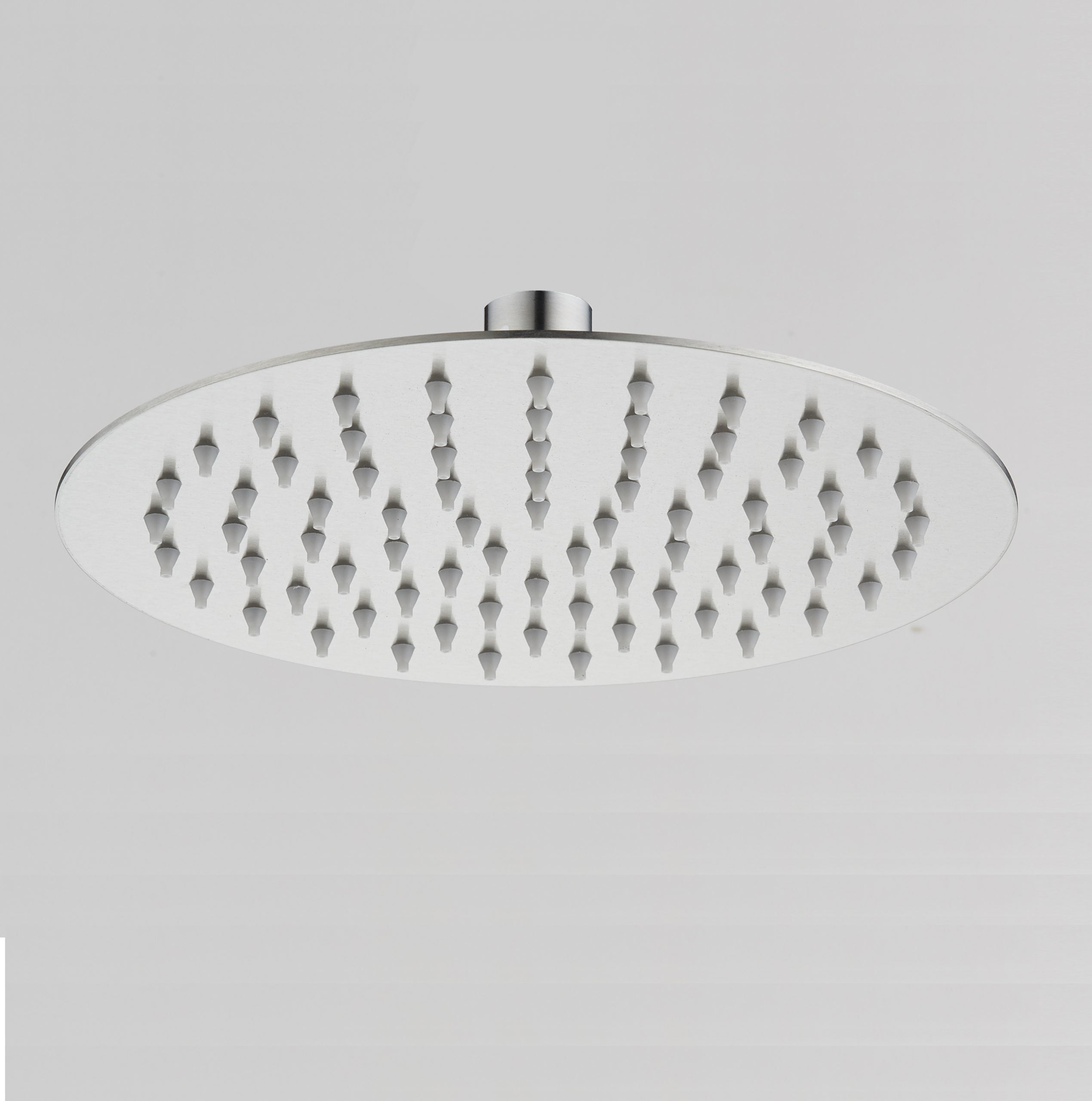 Soffione doccia ultraslim tondo acciaio inox satinato D25 cm TEXAS