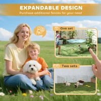 Recinto Pieghevole per Cani e Cuccioli in Filo Metallico Ø120x60 cm con Copertura in Poliestere Impermeabile