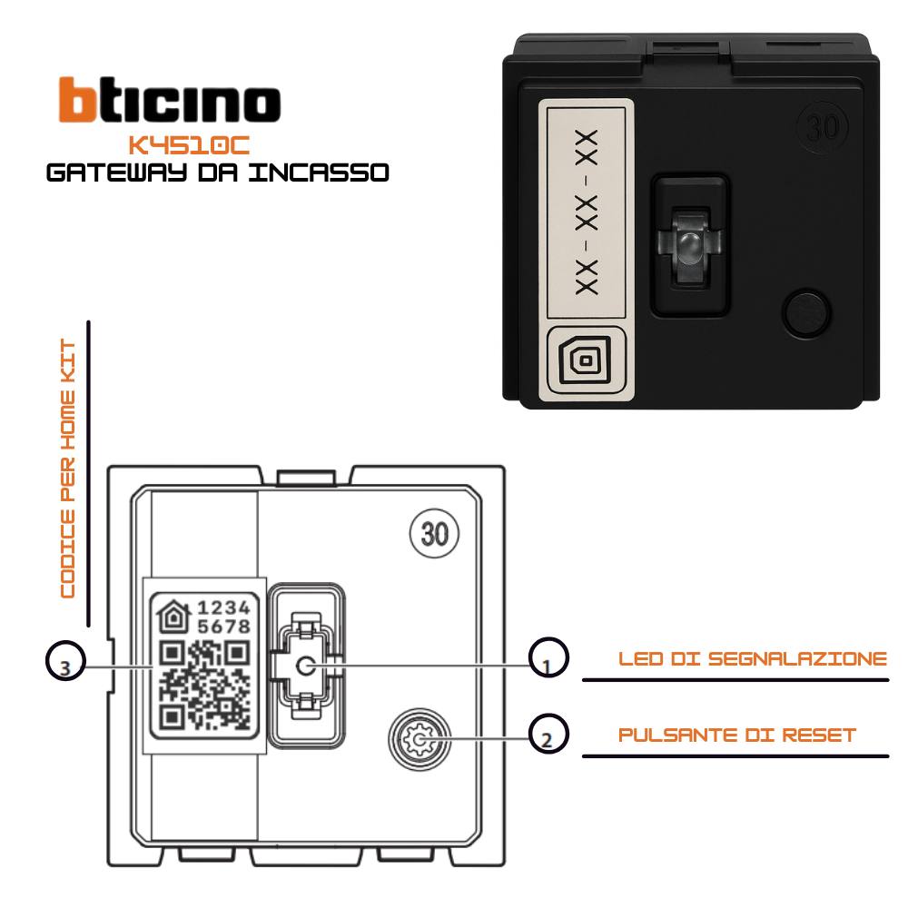Bticino living now k4510c gateway per gestione luci e tapparelle