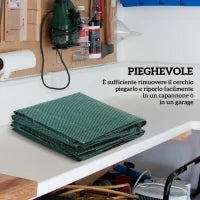 Set 3 Sacchi per Rifiuti da Giardino da 272 L con Manici, Richiudibili e Riutilizzabili, Ø67x76 cm, Verde