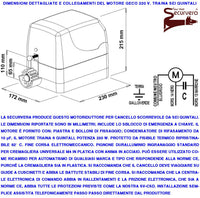 Kit Sblocco del Motore Geko Montato su Cancello Scorrevole Leva STP064 Completa di Chiave di Sicurezza Doppio Profilo Emergenza Per Mancanza di Rete Elettrica Libera L'Anta per Apertura Manuale