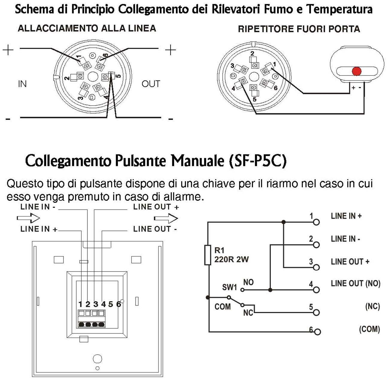 RILEVATORE DI FUMO E TEMPERATURA ANTINCENDIO MULTICRITERIO LOOP 2 LED USCITA OC 14 MA SEGNALAZIONE REMOTA