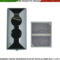 BARRIERA INFRAROSSO LINEARE RILEVA IL FUMO DA 8 A 100 METRI LA LUCE RIFLESSA OPACIZZATA ATTIVA IL RELÈ DI ALLARME ALIMENTAZIONE 12/24 V