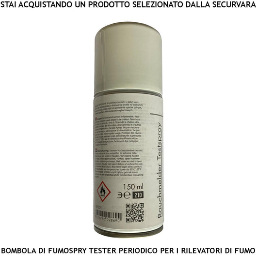 BOMBOLA FUMO SPRAY PROVA PERIODICA RILEVATORI DI FUMO IMPIANTO ANTINCENDIO QUALSIASI MARCA E TIPO NORME BS5839