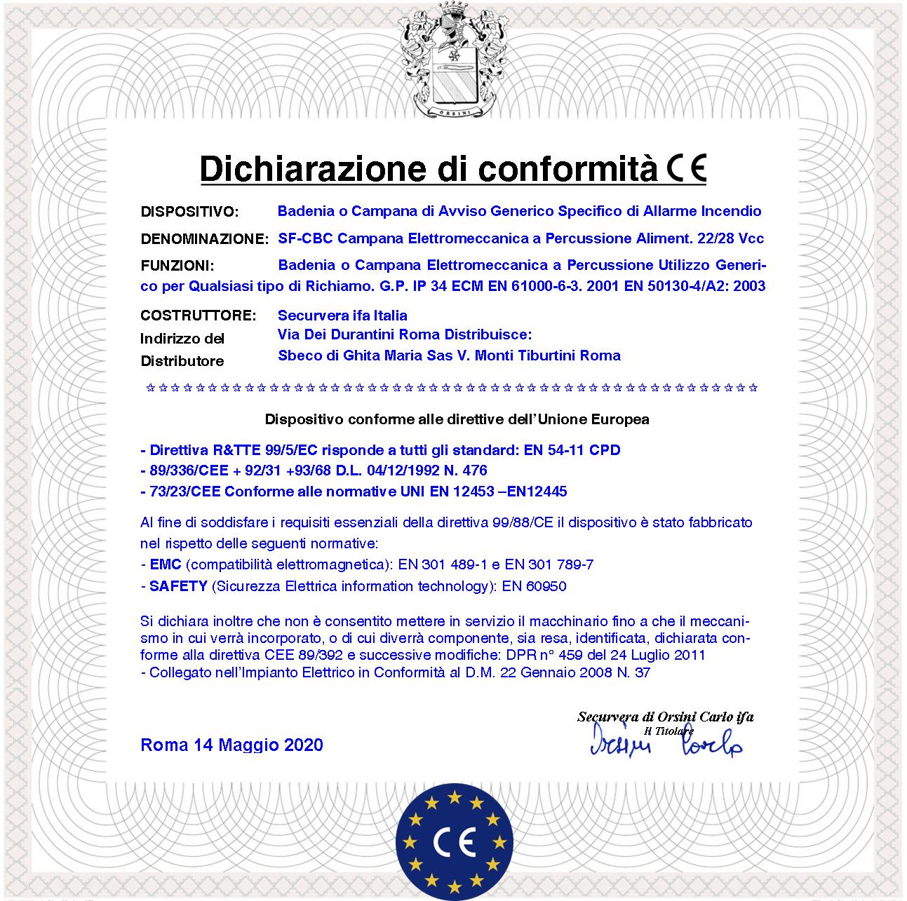 ALLARME INCENDIO CON BADENIA ELETTROMECCANICA ROSSA 4 PEZZI ALIMENTAZIONE 24 VCC RIPETONO SEGNALAZIONI E QUALSIASI AVVISO