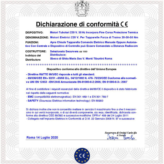 Motore Tubulare 230 V 170 W Potenza di Traino 30 Nm Tapparella Circa 60 KG Anti Sollevamento Telo Fine Corsa Regolabili Accessori Meccanici Per Tubo Ottagonale Diametro 60 mm Protezione Termica 135°