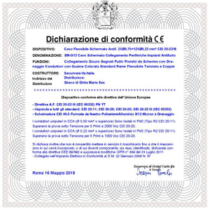 Cavo Schermato Flessibile Antifiamma 2X0,75+12X0,22 mm² Guaina PVC Bianco Prot. Alluminio/Poliestere Drenaggio Conduttore Fili 7 Ø 0,19 mm Twistato Per Impianti di Allarme Antifurto Norma CEI20/22-III