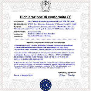 CAVO ANTINCENDIO 2X1,00 MM² COLORE ROSSO SCHERMATO TWISTATO A COPPIE CPR-750 V CEI 20-105 UNEL 36762 LSZH ANTIFIAMMA