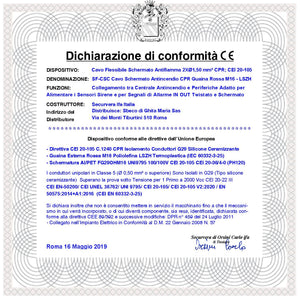 CAVO ANTINCENDIO 2X1,50 MM² COLORE ROSSO SCHERMATO TWISTATO A COPPIE CPR-750 V CEI 20-105 UNEL 36762 LSZH ANTIFIAMMA