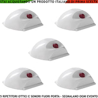 RIPETITORE REMOTO 5 PEZZI PER ALLARME OTTICO E SONORO FUORI PORTA INCENDIO OCCUPATO TERMINE LAVORO FINE AZIONE MOVIMENTO SOS