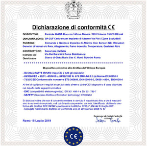 Centrale Allarme Diana 5 Zone Chiave Meccanica Per Impianto Antifurto Filare. Gestisce Sensori di Movimento Ingresso Per Chiave Remota o Telegestione Uscita di Comando Per Sirene Combinatore Fumogeno