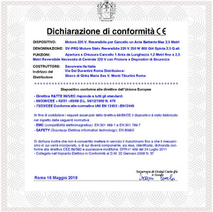 Pistoni Elettromeccanici Stelo Retrattile Reversibile Corsa 400 mm 230 V Per Cancello Battente 2 Ante da 2,5 Metri Spinta 250 Kg Ricambio Universale Automazione Securvera Con Staffe e Bulloni