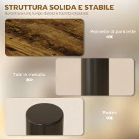 Scaffale Cucina a 3 Livelli Girevoli Salvaspazio in Legno e Acciaio, 40x10x36.5 cm, Marrone Rustico