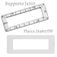 Bticino matixgo placca 7 moduli in tecnopolimero per impianti elettrici *** colore bianco, confezione 1